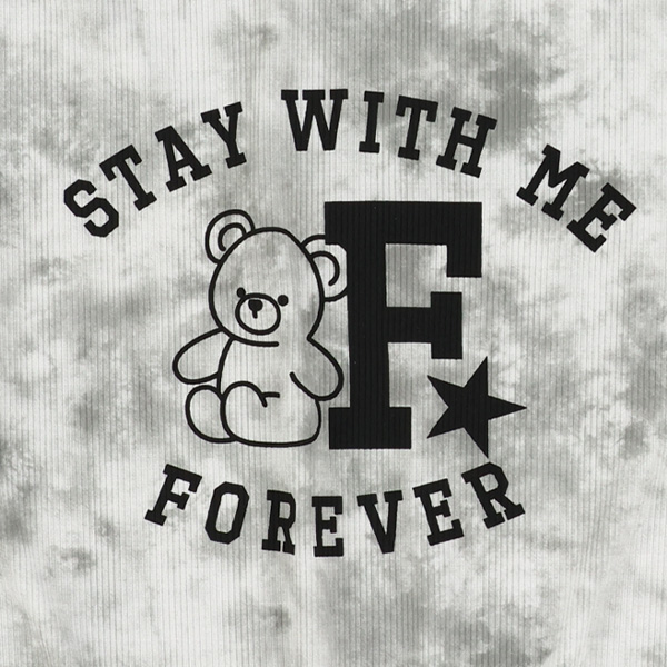 テレコむら染め風くまロゴ半袖Tシャツ