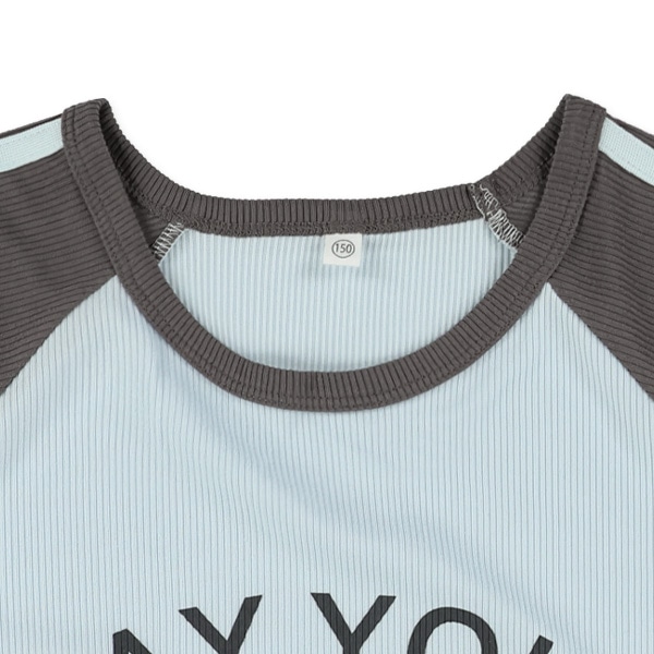 テレコ袖2ラインロゴラグラン半袖Tシャツ