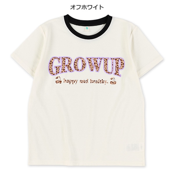 ヒョウ柄ロゴ・ハート半袖Tシャツ