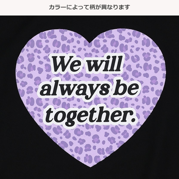 ヒョウ柄ロゴ・ハート半袖Tシャツ