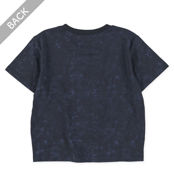 クロップド丈ピグメント風ロゴ半袖Tシャツ