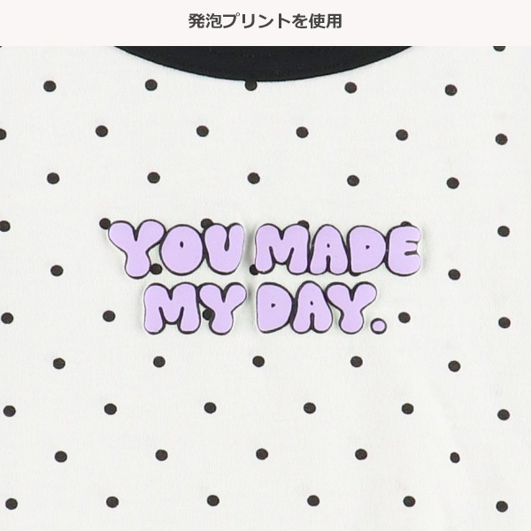 ドット総柄クロップド半袖Tシャツ