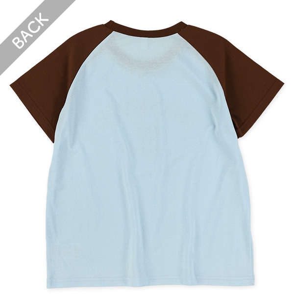 蝶ロゴ配色ラグラン半袖Tシャツ
