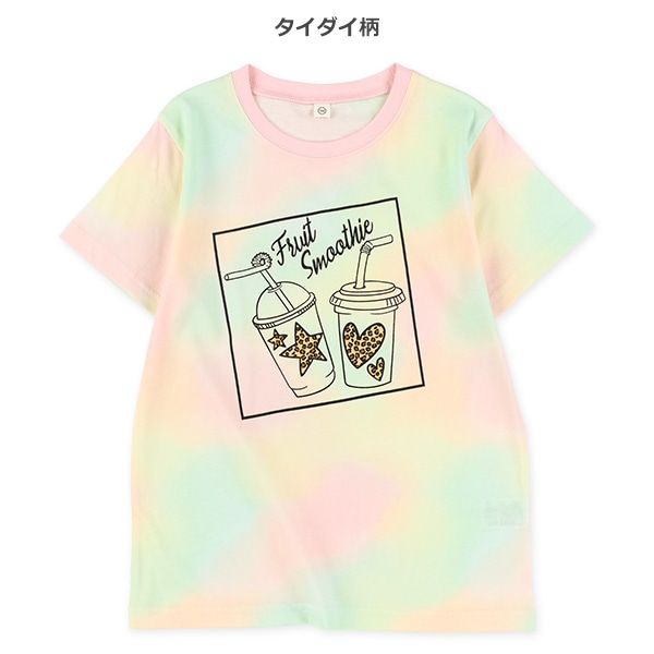 タイダイ風星ハートカップ半袖Tシャツ