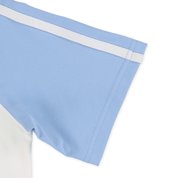 袖2本ライン立体プリントラグラン半袖Tシャツ