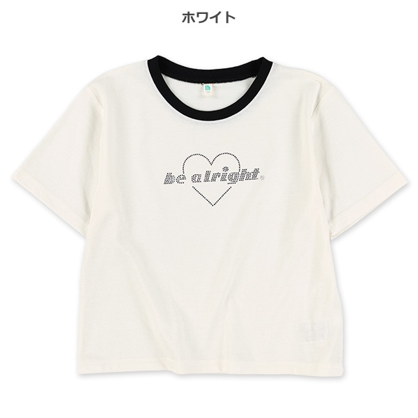 ラインストーンロゴ半袖Tシャツ