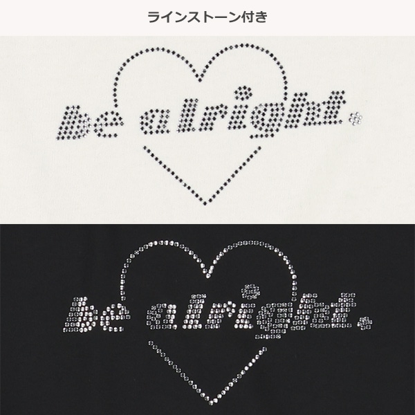 ラインストーンロゴ半袖Tシャツ