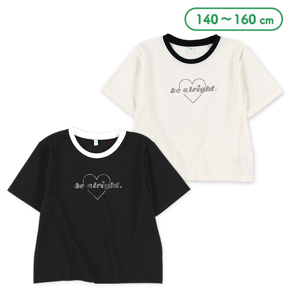 ラインストーンロゴ半袖Tシャツ