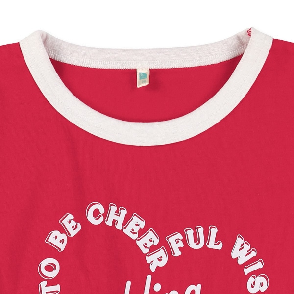 リンガーハートロゴショート丈半袖Tシャツ