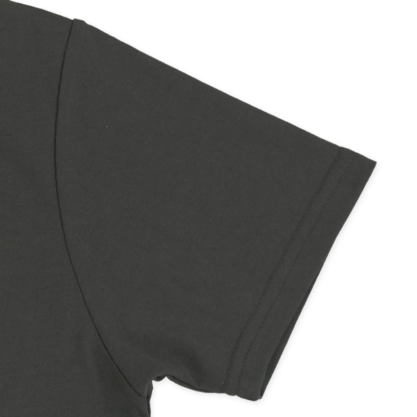 発泡プリントロゴクロップド丈半袖Tシャツ