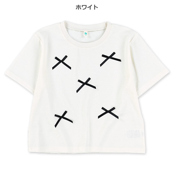リボン半袖Tシャツ