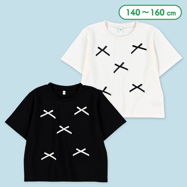 リボン半袖Tシャツ