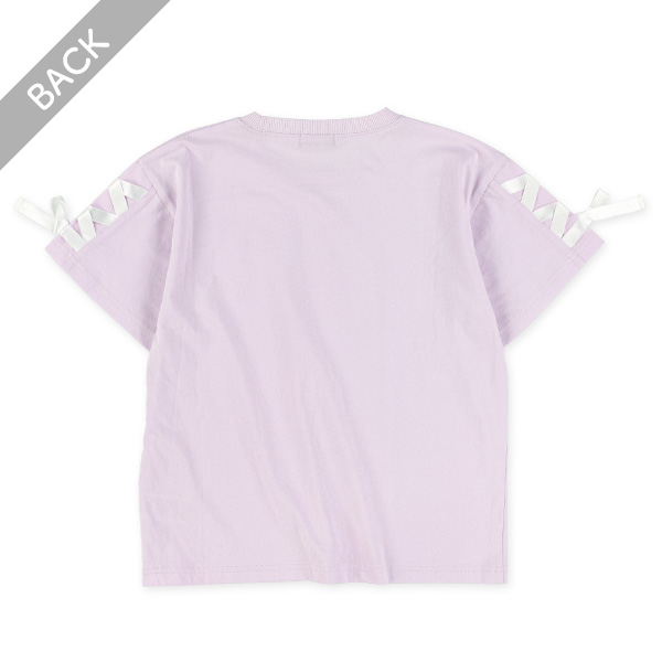 レースアップ半袖Tシャツ