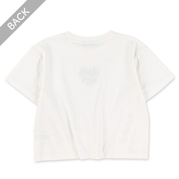 裾リボンレースアップ半袖Tシャツ