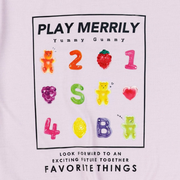 袖メッシュベアグミ半袖Tシャツ