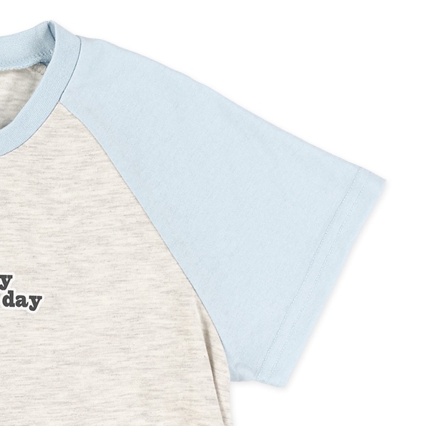 脇ギャザーラグラン半袖Tシャツ