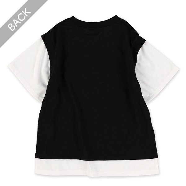 くまフェイクベスト半袖Tシャツ