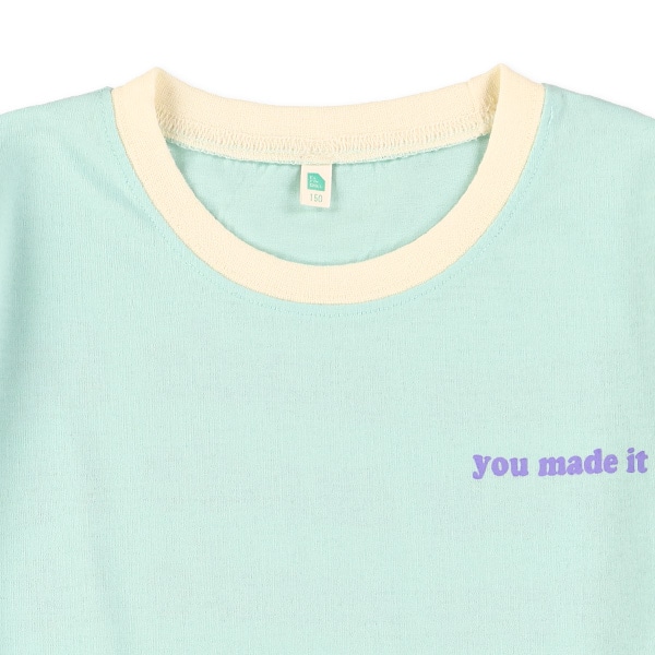 配色ロゴ前後プリント半袖Tシャツ