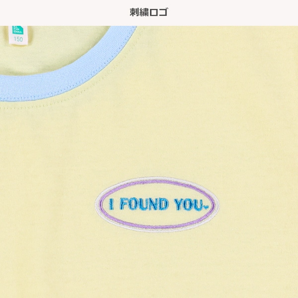 ロゴ刺繍リンガー半袖Tシャツ