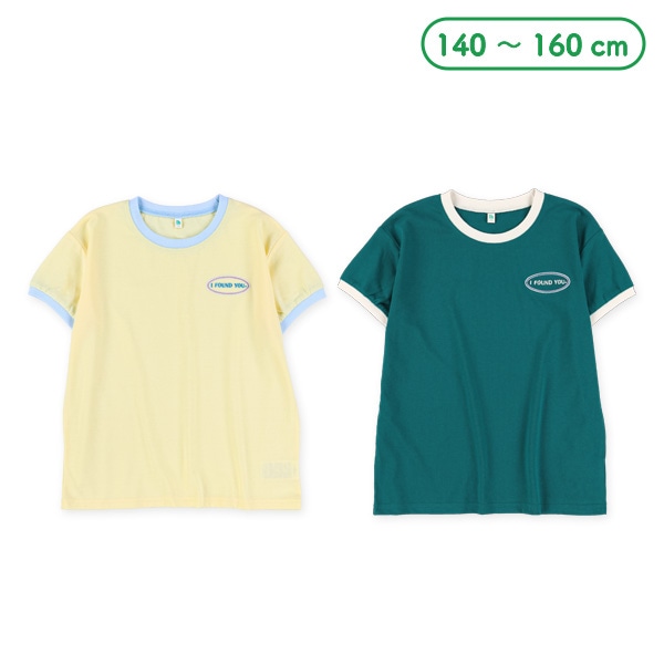 ロゴ刺繍リンガー半袖Tシャツ