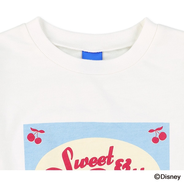 ミニ裏毛ロゴ長袖Tシャツ（ミニーマウス）