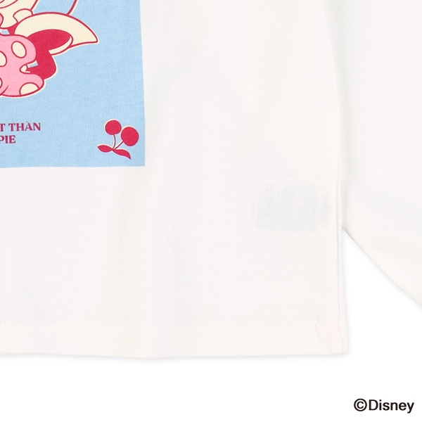 ミニ裏毛ロゴ長袖Tシャツ（ミニーマウス）