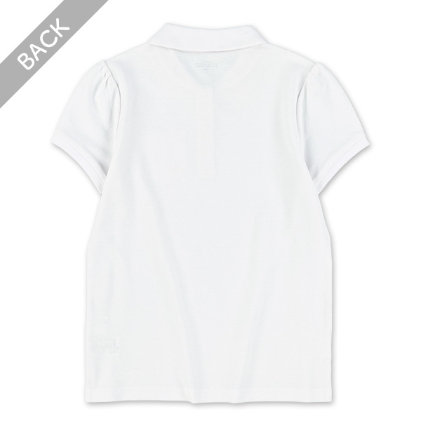 鹿の子パフスリーブ半袖スクールポロシャツ