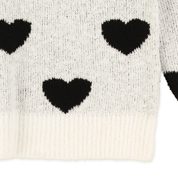 総柄ハートセーター