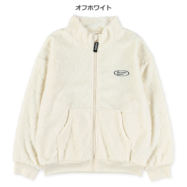 ハート型押しフリースジャケット