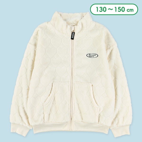 ハート型押しフリースジャケット