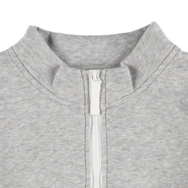 裏起毛袖サイドラインハーフジップトレーナー