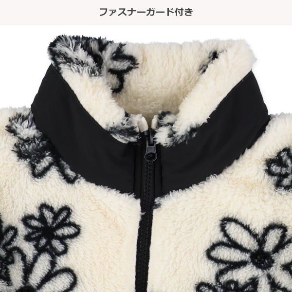 ボア花柄ジャケット