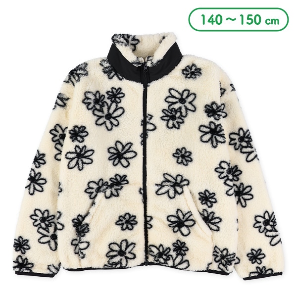 ボア花柄ジャケット