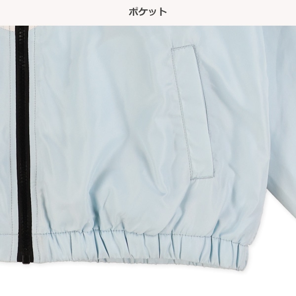 裏フリース配色切り替えジャケット