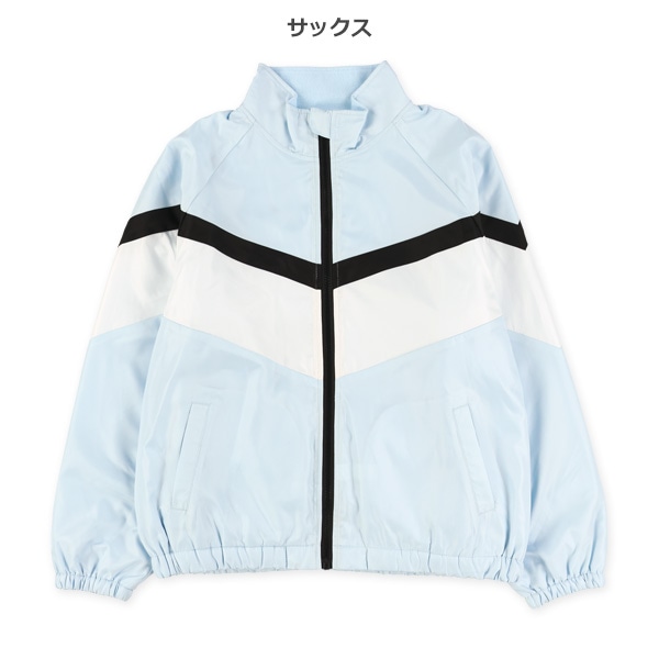 裏フリース配色切り替えジャケット
