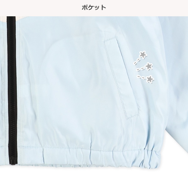 裏フリース配色切り替えジャケット