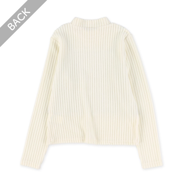 デニムビスチェドッキングフリースリブ長袖Tシャツ