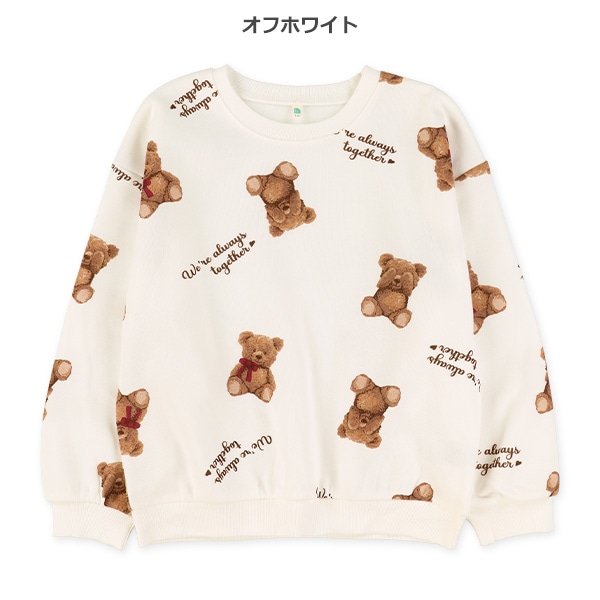 裏起毛くま総柄トレーナー | 西松屋オンラインストア