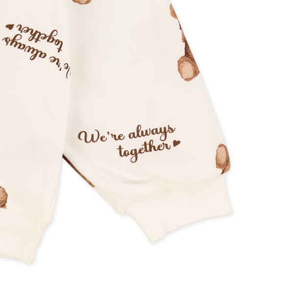 裏起毛くま総柄トレーナー