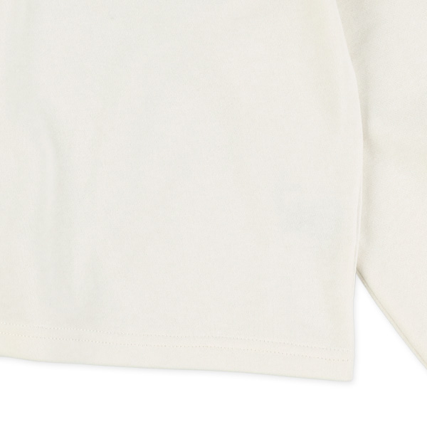 裏起毛袖ファーロゴトレーナー