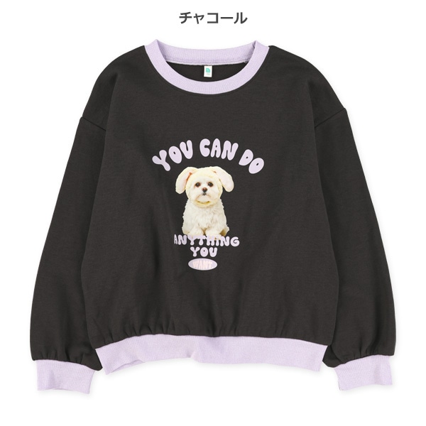 裏起毛どうぶつ転写トレーナー