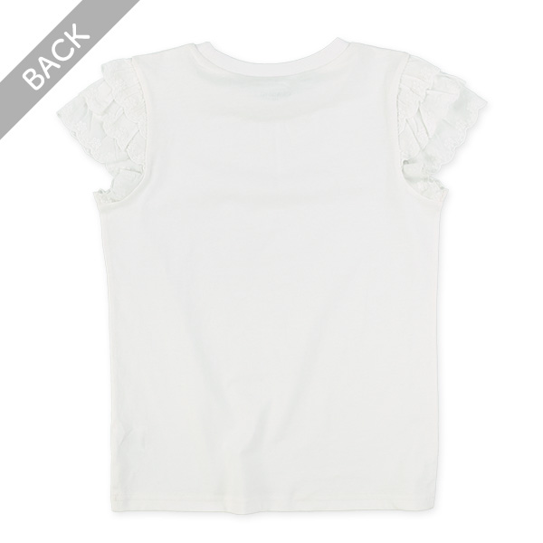 袖レースフレンチTシャツ