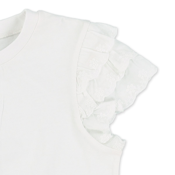 袖レースフレンチTシャツ