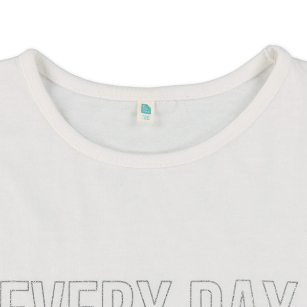 袖折り返しロゴフレンチTシャツ