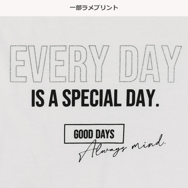 袖折り返しロゴフレンチTシャツ