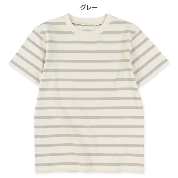 シングルボーダー半袖Tシャツ