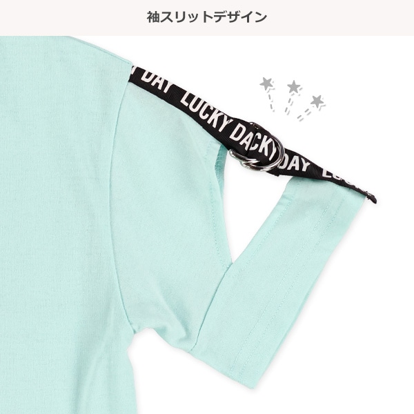 肩テープスリット半袖Tシャツ