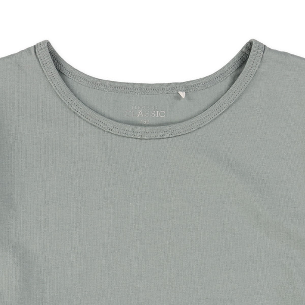 無地プリーツ切り替え半袖Tシャツ