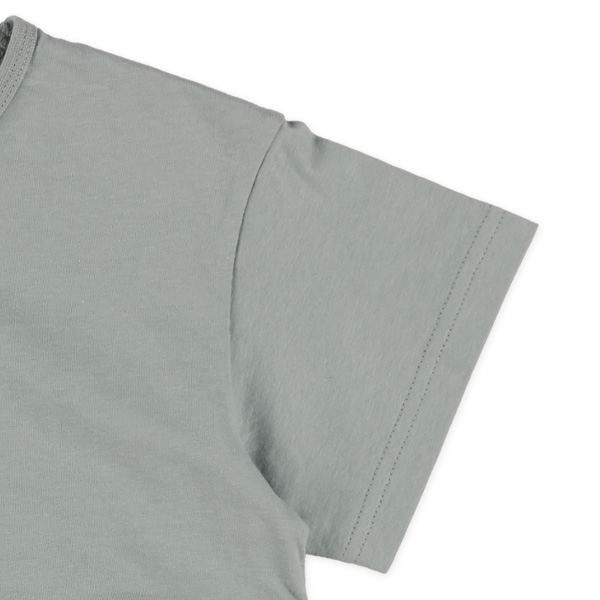 無地プリーツ切り替え半袖Tシャツ