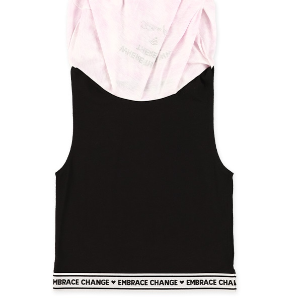 タイダイ裾ゴムセット風半袖Tシャツ